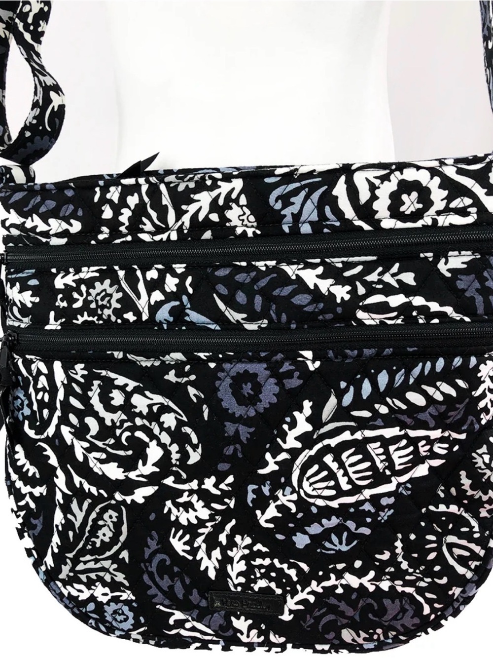 Vera Bradley Trio Zip Hipster Paisley Noir
